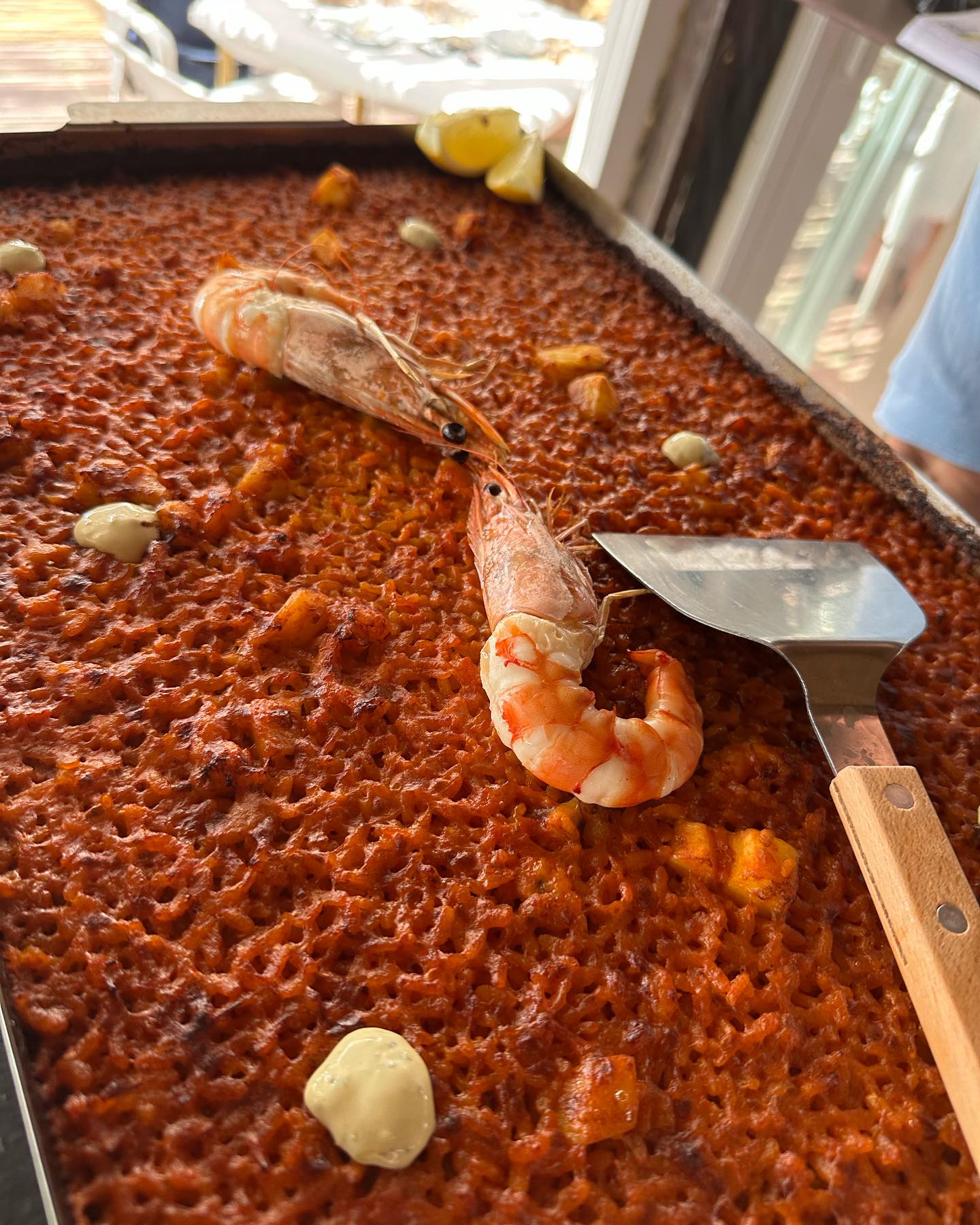 Arroz servido en Brasas de Baelo